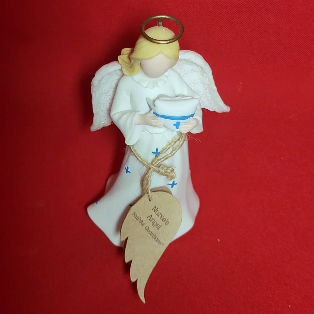 Nurse Angel Holding Nurse Cap Faithful Guardians Figurine Decor FG9-9188